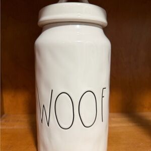 Rae Dunn Woof Dog Treat Canister